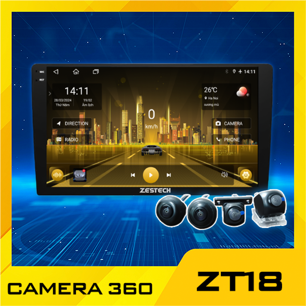 MÀN HÌNH ANDROID Z18 360 - Hình 1